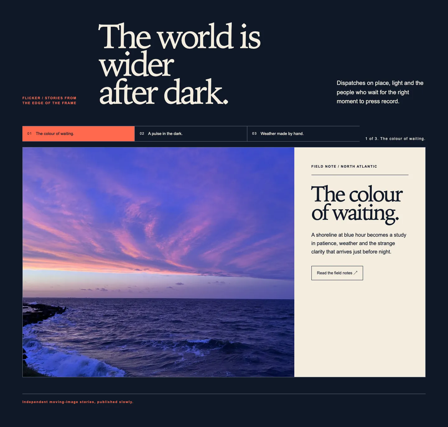 Cinema Stories, Designed appearance