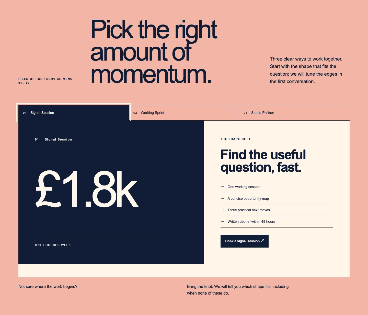Studio Service Menu, Designed appearance