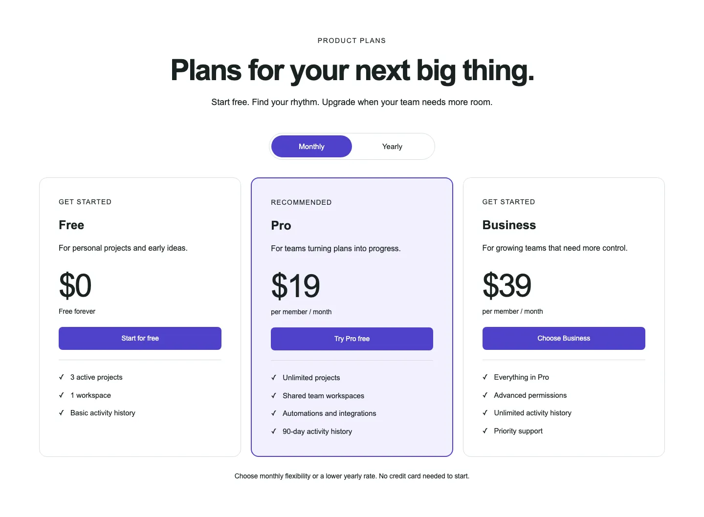 Product Plans, Designed appearance