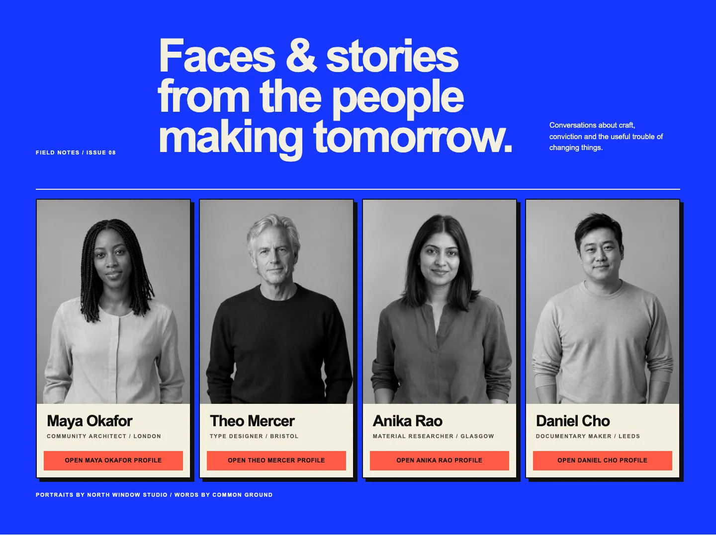 Faces & Stories, Designed appearance