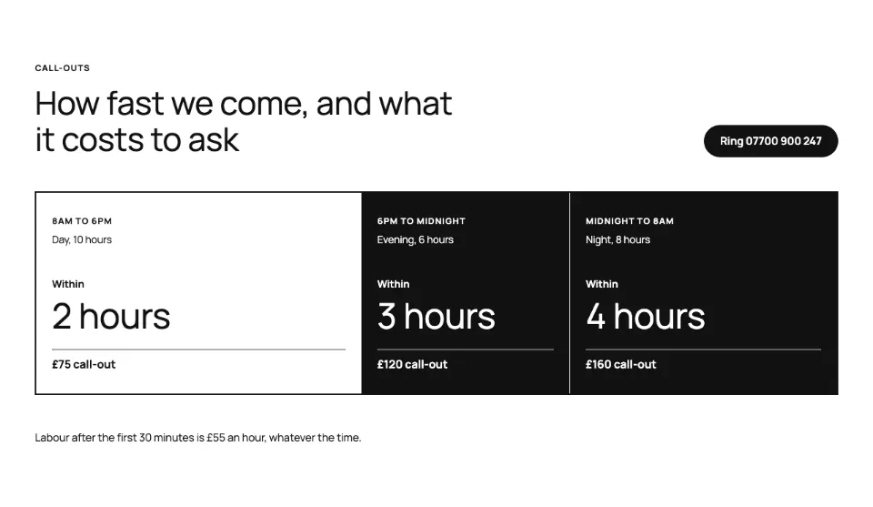 Callout response clock in Twenty Twenty-Five