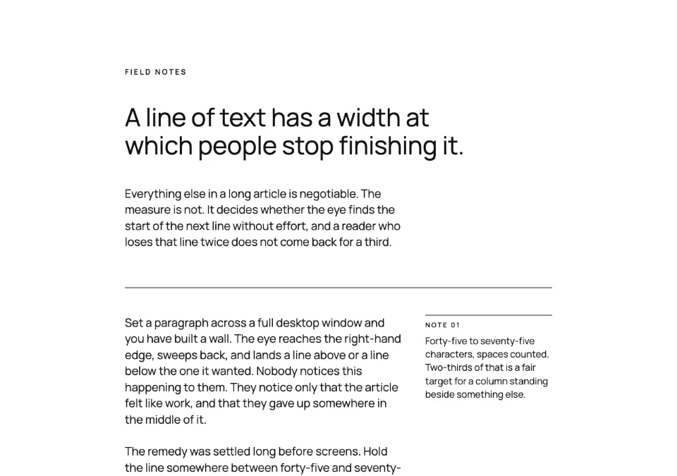 Content columns in Twenty Twenty-Five