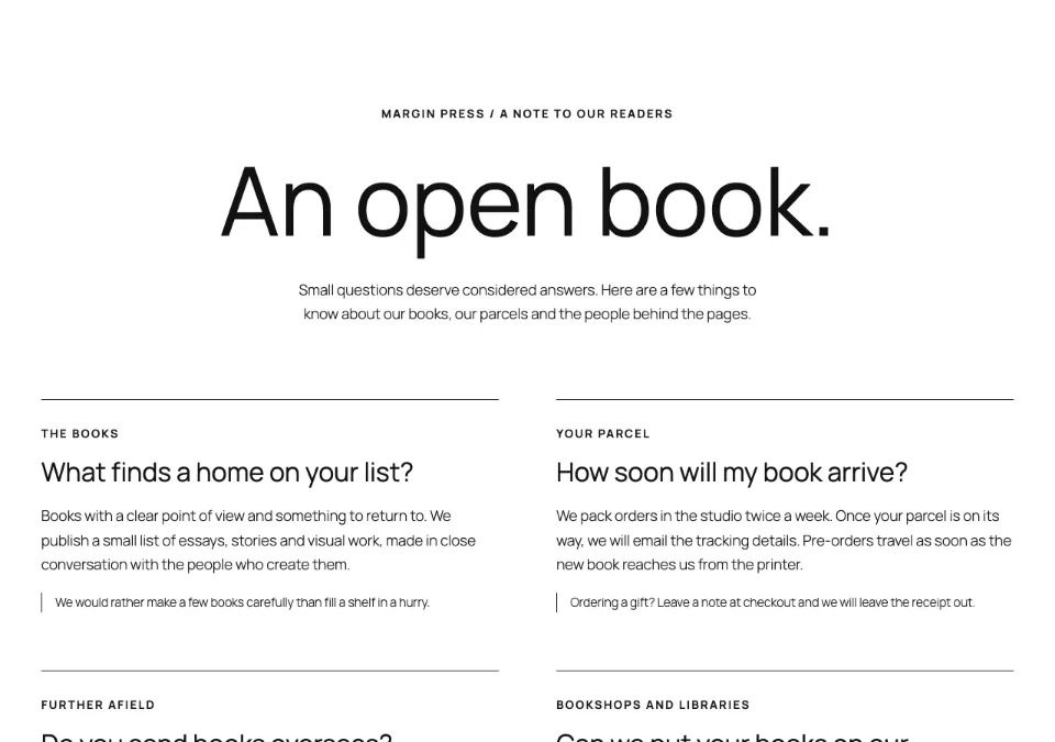 Open book rendered in Twenty Twenty-Five