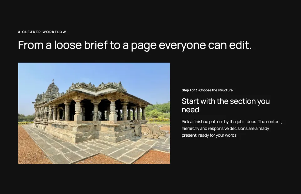 Feature slider walkthrough in Twenty Twenty-Five
