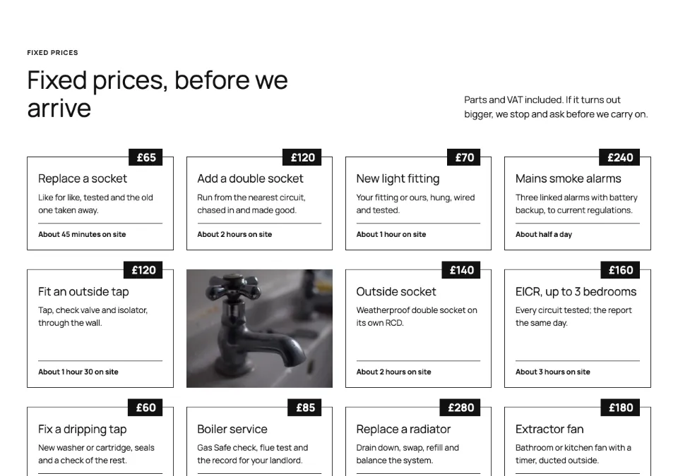 Fixed price job board rendered in Twenty Twenty-Five