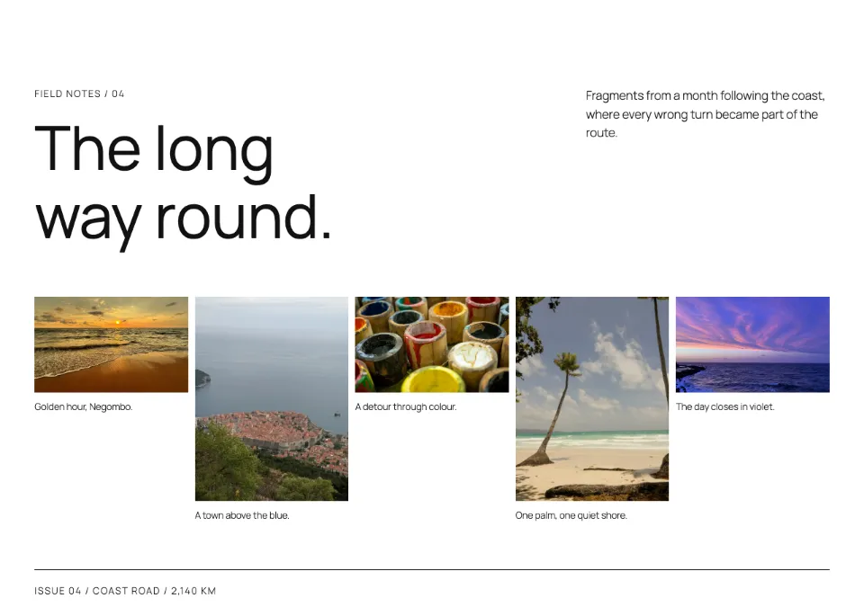 The long way round rendered in Twenty Twenty-Five