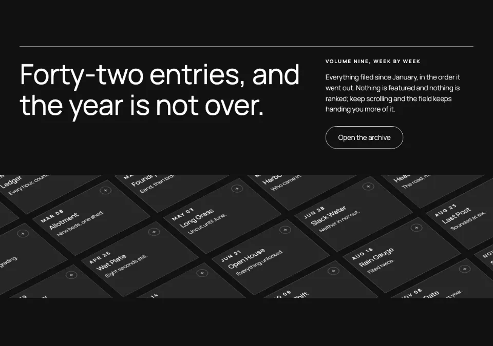 Hero wall index in Twenty Twenty-Five