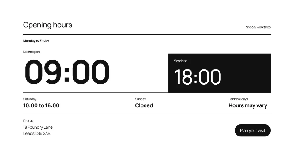 Hours counterweight rendered in Twenty Twenty-Five