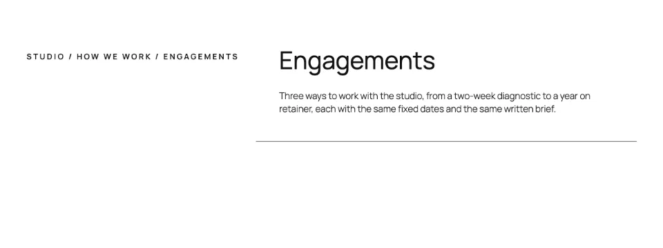 Hanging breadcrumb, a variation of Page header rule rendered in Twenty Twenty-Five
