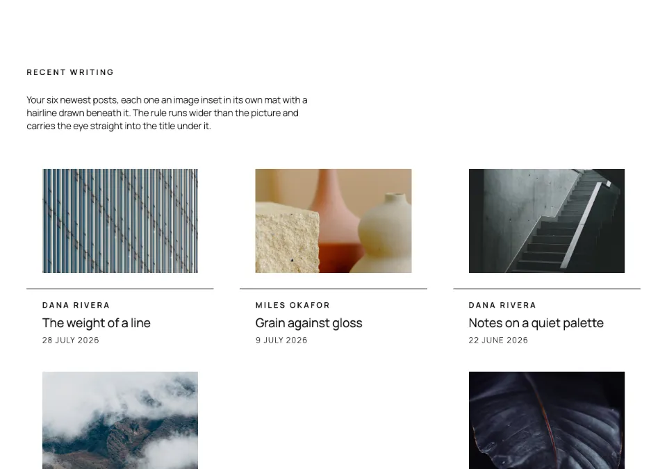 Post query grid rendered in Twenty Twenty-Five