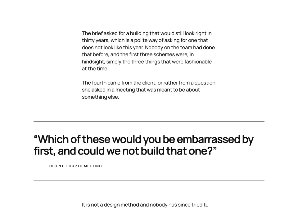 Quote break rendered in Twenty Twenty-Five