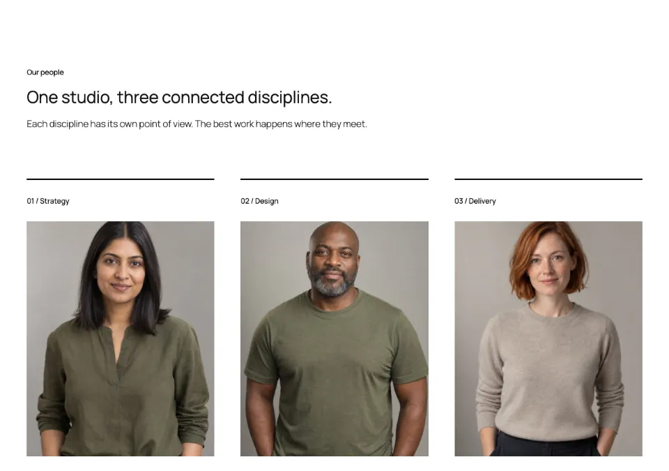 Team department columns in Twenty Twenty-Five