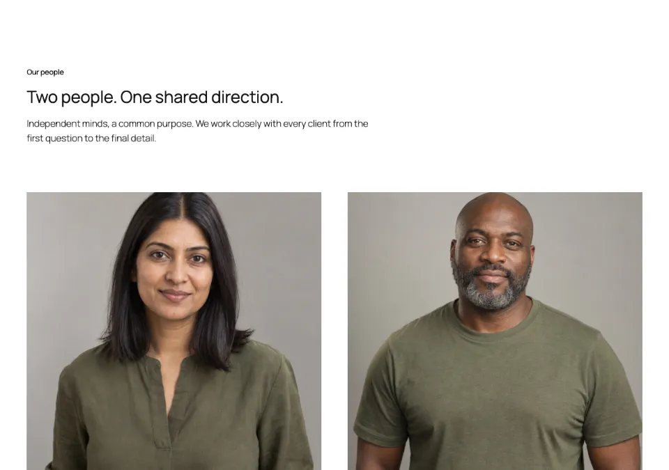 Team founders diptych in Twenty Twenty-Five
