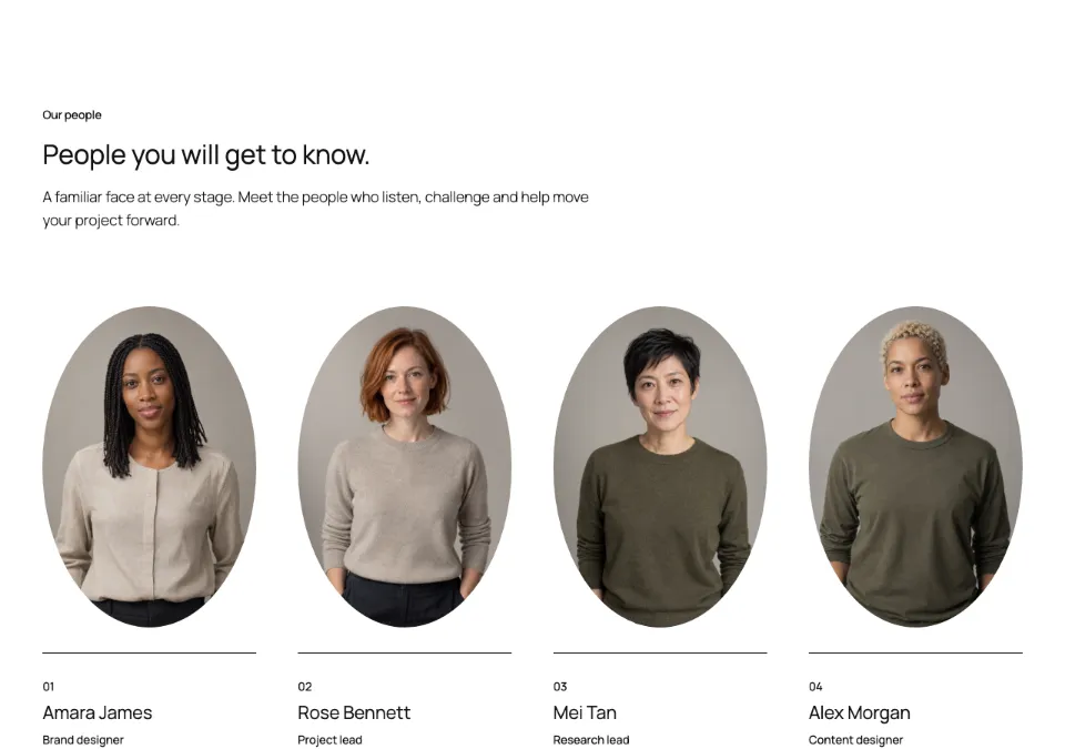 Team oval portraits in Twenty Twenty-Five