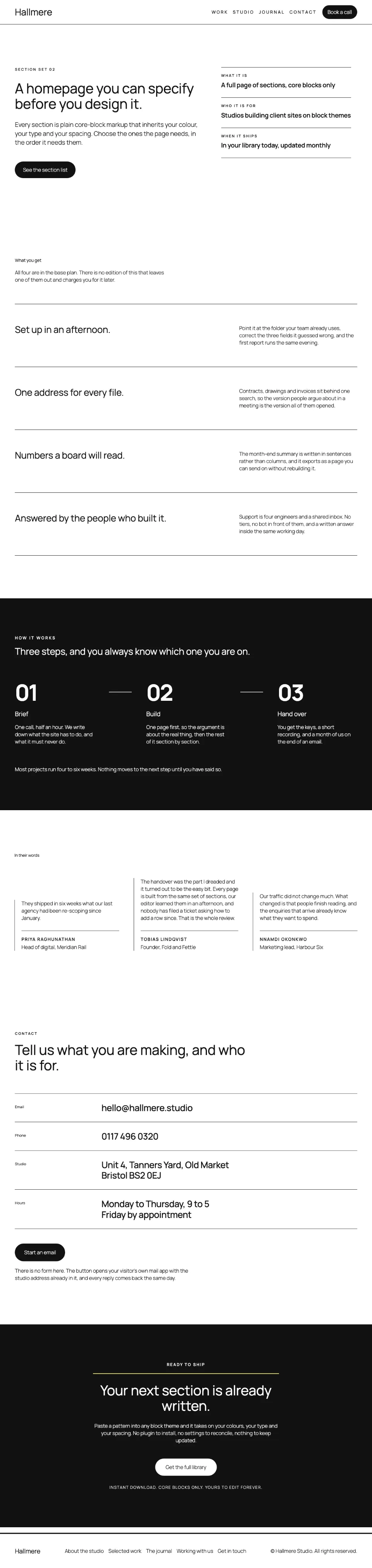 Services page rendered in Twenty Twenty-Five