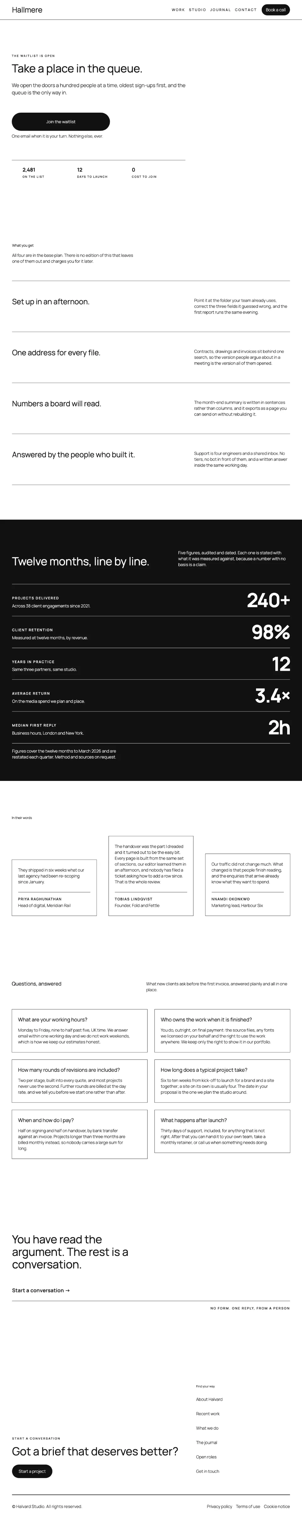 Product launch page rendered in Twenty Twenty-Five